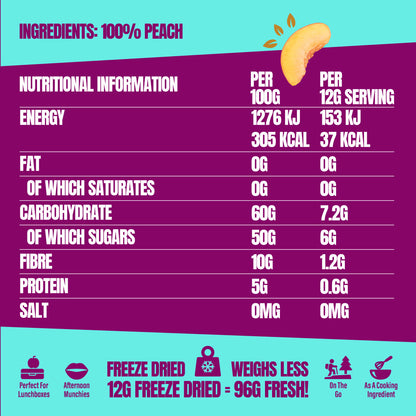 Peaches – Crunchy & Freeze Dried